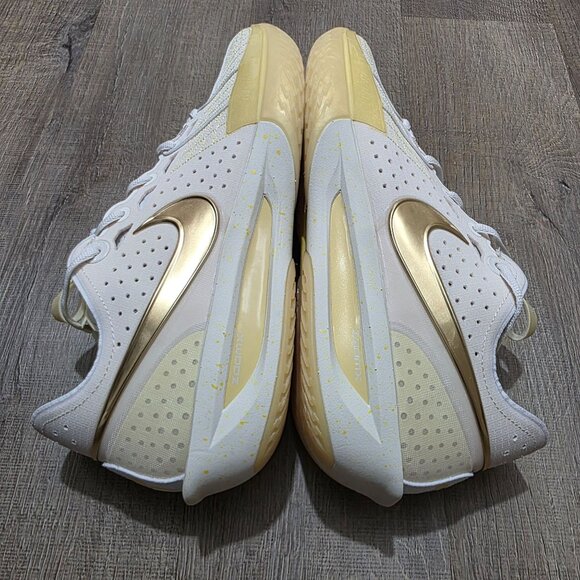 Nike Men's Basketball Shoes White Gold Yellow US 12 FZ1523-100 No Box - Picture 6 of 9